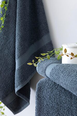 Рушники для душу Todocama 70x140 см, 100% бавовна, 550 г/м², темно-сірі, м'які, супер вбираючі, швидковисихаючі