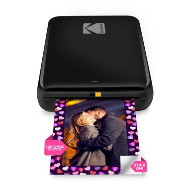 Фотодрук KODAK Step: Портативний міні-принтер для смартфонів, друк фотографій 2x3” на плівці Zink, Bluetooth, iOS & Android, чорний