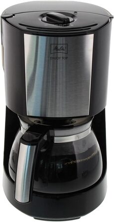 Кавоварка фільтраційна Melitta Enjoy Top з скляним глечиком, краплезупинкою, 10 чашок, чорна