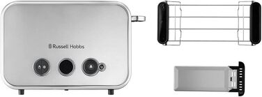 Тостер Russell Hobbs Distinctions Titanium (2 відділення) - нержавіюча сталь, 6 режимів, розморожування, підігрів, підйом тостів