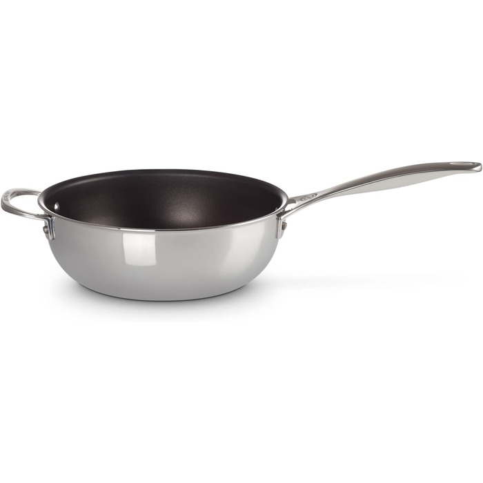 LE CREUSET Набір сковорідок з антипригарним покриттям 24 см (3 шт.) з нержавіючої сталі 3-ply PLUS