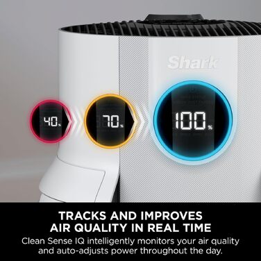 Очищувач повітря Shark NeverChange5 HP150UK для дому та спальні, площею до 60 м², HEPA-фільтр на 5 років, видалення 99,97% алергенів, пилу та пилку