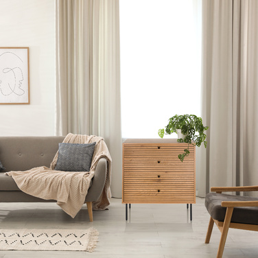 Комод LINNO K 80x40x85 см 4 шухляди дуб hjh LIVING