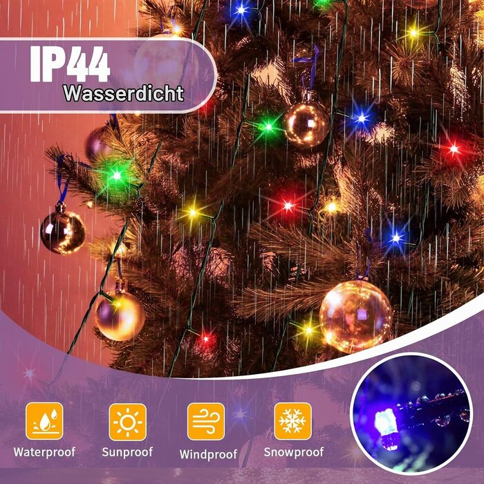 Світлодіодна гірлянда для ялинки з кільцем, 400 LED ліхтариків, 16 кольорів, для дерева 150-240 см, новорічне освітлення для свят та вечірок