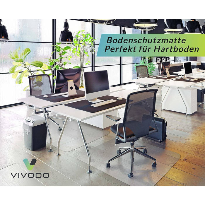 Vivodo килимок для захисту підлоги 90x120 см для твердих підлог, вироблено в Німеччині