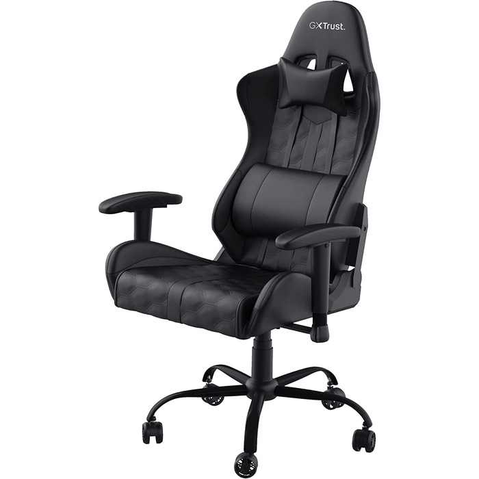 Ігрове крісло Trust Gaming GXT 708 Resto, чорне, ергономічне, 360° обертання, знімні подушки, регульована висота, офісне комп'ютерне крісло