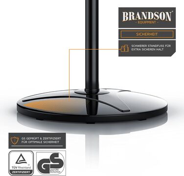 Підлоговий вентилятор Brandson з пультом дистанційного керування, 50 Вт, 3 швидкості, коливання 80°, чорний