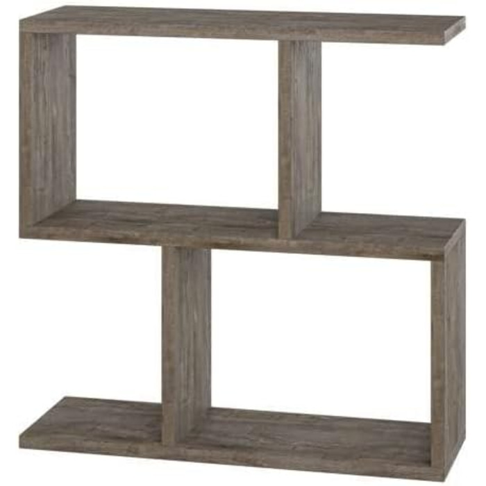 Стіл-підставка Homemania Hocus Picus з дерева, 2 рівні, темна кава, 60x60x20 см – столик для вітальні, органайзер, офіс