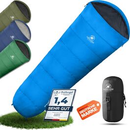 Ультралегкий спальник-мумиія NORDBÄR 750 г, компактний, 100GSM, для кемпінгу, подорожей, гір, світло-блакитний