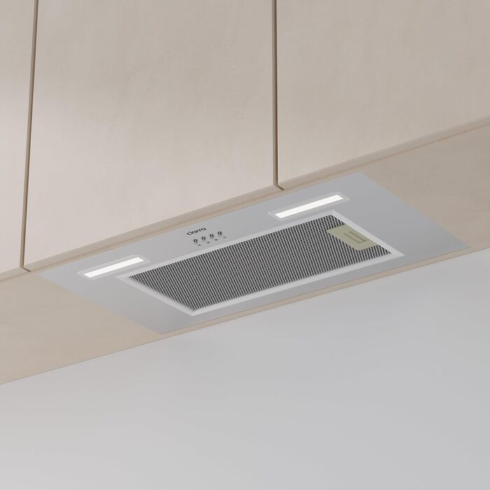 Вбудована витяжка CIARRA CBCB6926A A+++ 60 см, продуктивність 704 м³/год, LED-підсвітка, режим рециркуляції та відведення, нержавіюча сталь, срібляста