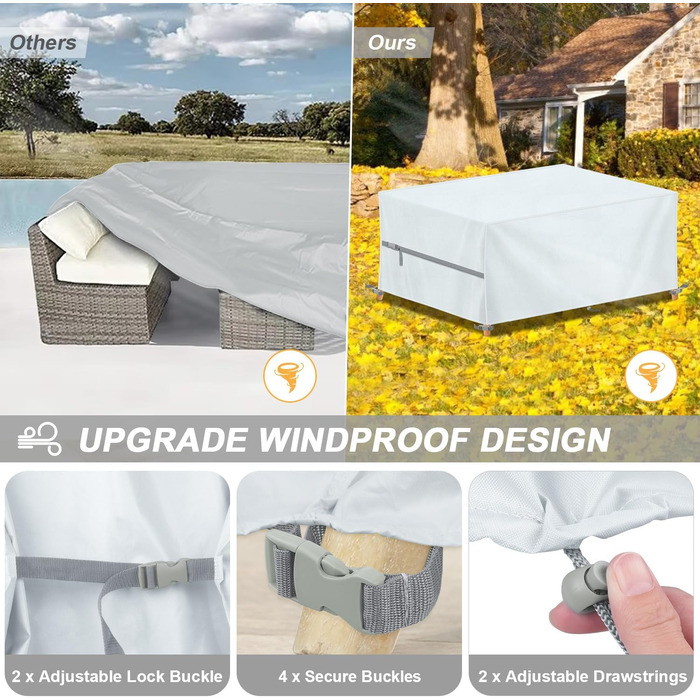 Чохол для садових меблів LAMUNI водонепроникний 420D Oxford 220x90x80 см