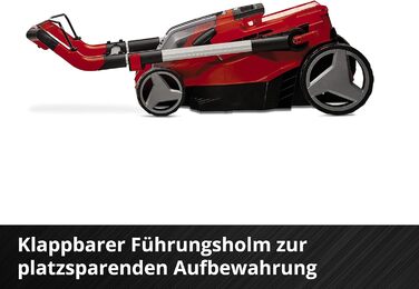 Акумуляторна газонокосарка Einhell RASARRO 36/38, 36В, 38 см, безщіткова, мульчування, 45 л, 2×4.0А·год, Twincharger, Power X-Change, для газонів до 450 м²