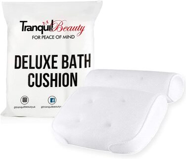 TranquilBeauty подушка для ванни – нековзна, ергономічна, для голови та спини, у подарунковій коробці