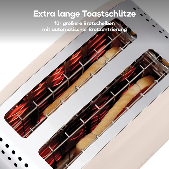 Тостер Russell Hobbs Colours Plus Edelstahl на 2 тости, нержавіюча сталь, 6 режимів, розморожування, підйом тостів, 1600 Вт, колір жасмин