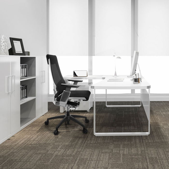 Офісне крісло GENIDIA SMART WHITE CM сітка чорний AL Chrom hjh OFFICE