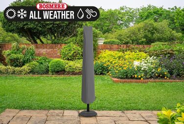 Чохол для парасольки Bosmere Allwetter, великий, з блискавкою, сірий (Розмір L)
