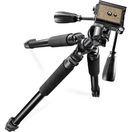 Професійний штатив Walimex Pro FT-665T з 3D-голівкою, надміцний, вантажопідйомність 12 кг, алюмінієвий, 198 см, чорний, з сумкою