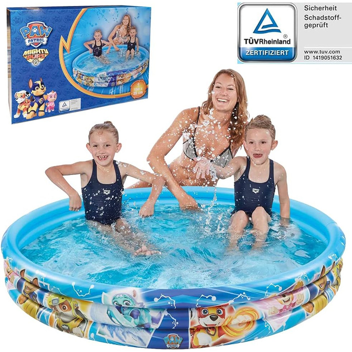 Дитячий надувний басейн Paw Patrol Smart-Planet 150x25 см, 3 кільця, для дітей і малюків