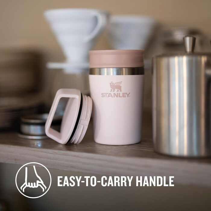 Термокружка Stanley Cafe To Go - 0.23L, чорна - нержавіюча сталь, 4 години тепла, 5 годин холоду