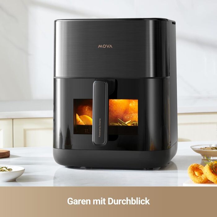 Аерофритюрниця Mova AeroChef FD10 Pro на 6 літрів, безмасляна фритюрниця з конвекцією повітря та металевою чашею