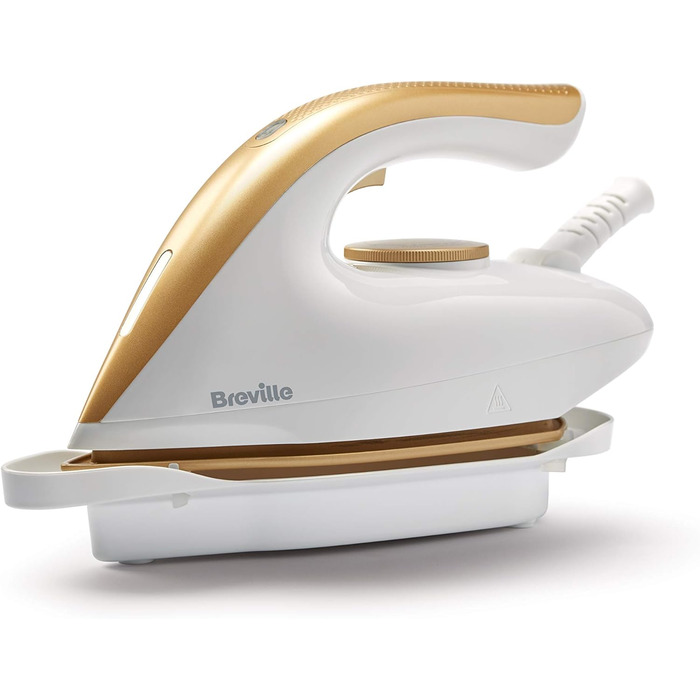 Парова праска Breville VIN410X PRESSXPRESS 2400 Вт з бойлером, багатонапрямною керамічною підошвою, паровим ударом 230 г, вертикальним паром 100 г/хв, тиск 5 бар, біла