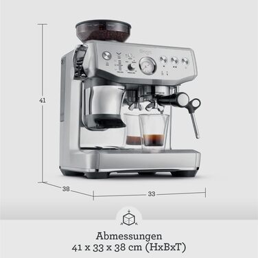Кавоварка Sage The Barista Express Impress з ручним спінювачем молока, нержавіюча сталь