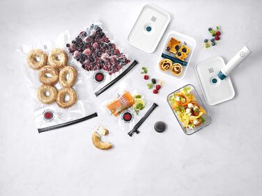 Вакуумний стартовий набір ZWILLING Fresh & Save, 8 предметів, скло, помпа, контейнери та пакети, колекція La Mer