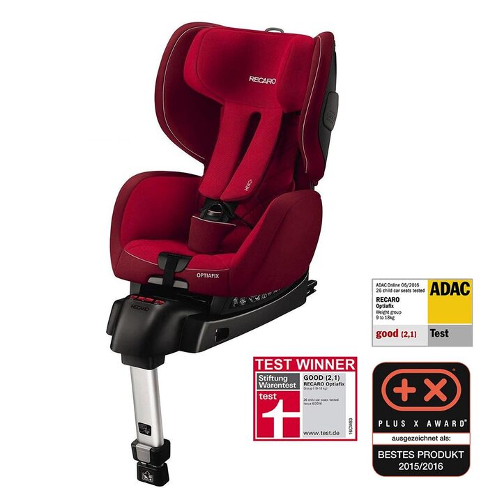 Дитяче автокрісло RECARO Optiafix, червоне, ISOFIX