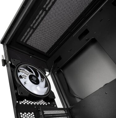 Корпус для ігрового ПК Kolink Stronghold Prism RGB чорний, EATX, Mesh-панель, відкидна дверцята із загартованого скла, 4x 120 мм ARGB вентилятори, Midi Tower