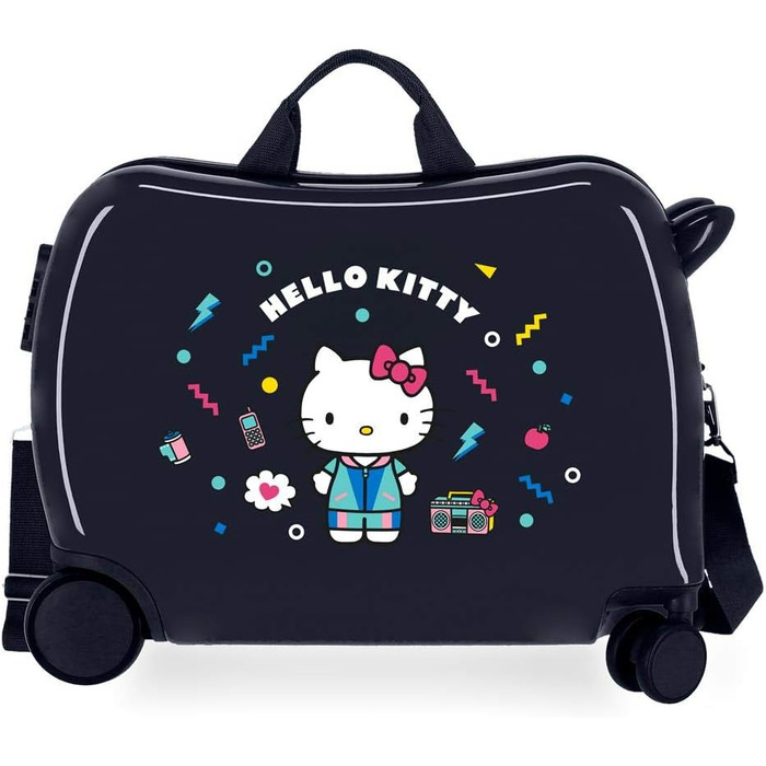 Дитячий валіз Hello Kitty Castle, синій, 50x39x20 см, ABS, кодовий замок, 38 л, 2,1 кг, 4 колеса, ручна поклажа
