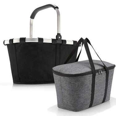 Сумка-холодильник Reisenthel Carrybag з ізотермічною сумкою для покупок (Чорний + Срібний Твіст)