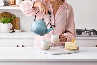 Чайник Le Creuset Halber зі сталі з емалевим покриттям та металевим фінішем, 1.25 л, колір Вишня