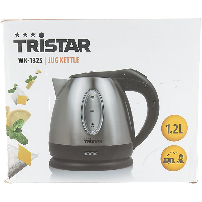 Електрочайник Tristar WK-1325, 1,2 л, 850 Вт, для кемпінгу
