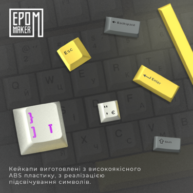 Клавіатура механічна бездротова EPOMAKER Shadow-X Wisteria Linear White (SHX-W-WL)