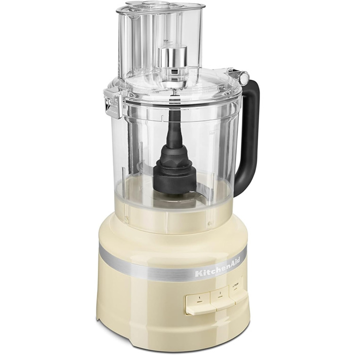 Кухонний комбайн KitchenAid 5KFP1319EAC 3.1л кремового кольору (Almond Cream) з насадками для нарізки кубиками та контейнером для зберігання, 400 Вт