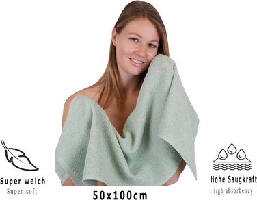 Набір рушників Betz Berlin 4 шт 50x100 см, 100% бавовна, зелений, легка вага, швидковисихаючі, для спорту, пляжу, подорожей