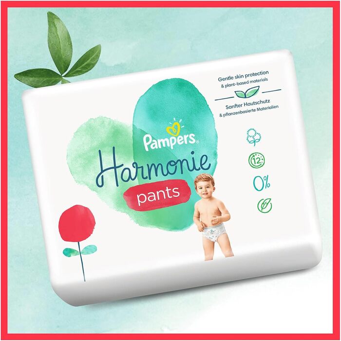 Підгузки-трусики Pampers Harmony Pants розмір 4 (9-15 кг), гіпоалергенні з рослинними компонентами, 96 шт (4 упаковки по 24 шт)