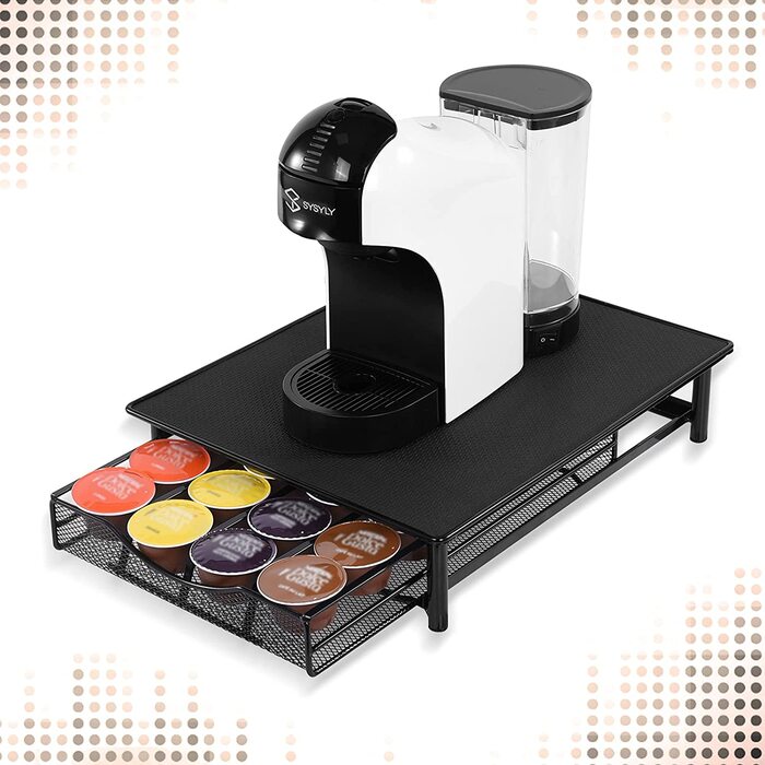 Тримач для капсул SYSYLY S-24, органайзер для 24 кавових капсул Dolce Gusto, підставка-диспенсер для кухні, компактний зберігач капсул