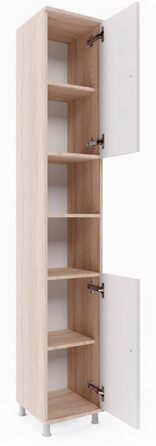 Пенал для ванної Vicco Fynn, білий/дуб сонома, 30x190 см