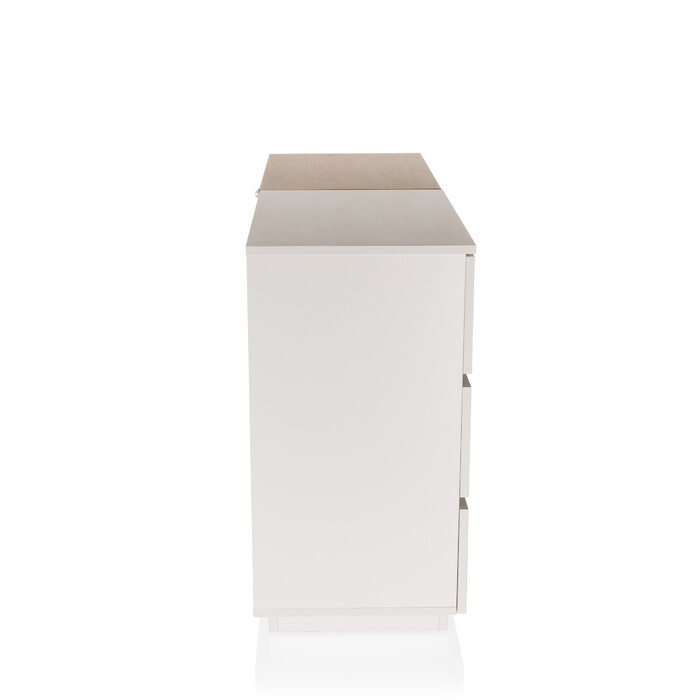 Комод-тумба MELMO S 120x40x76 см, 5 шухляд, білий/дуб, hjh LIVING