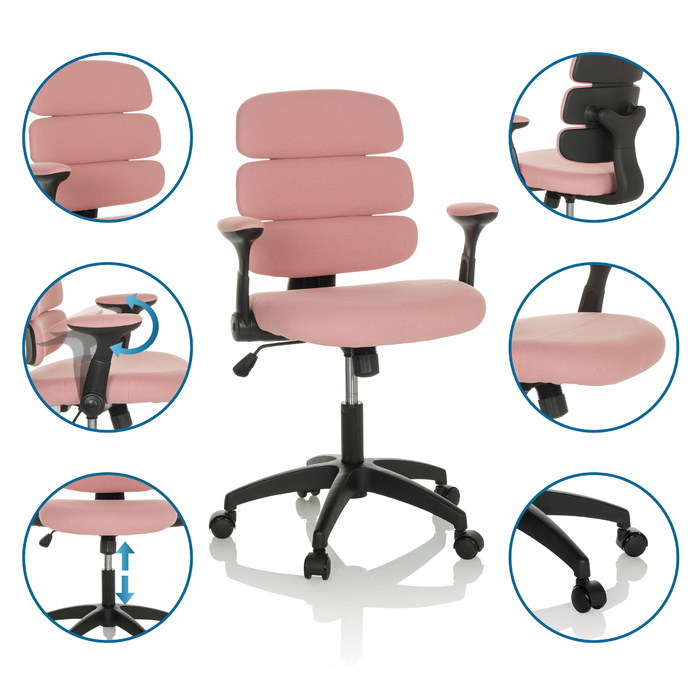 Дитячий стілець / Дитячий письмовий стілець KID ERGOLINO B Fabric Pink HJH OFFICE