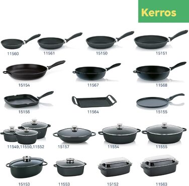 Кела Grillplatte Kerros: Алюмінієва гриль-пательня з антипригарним покриттям, 230°C, для всіх плит, 11564