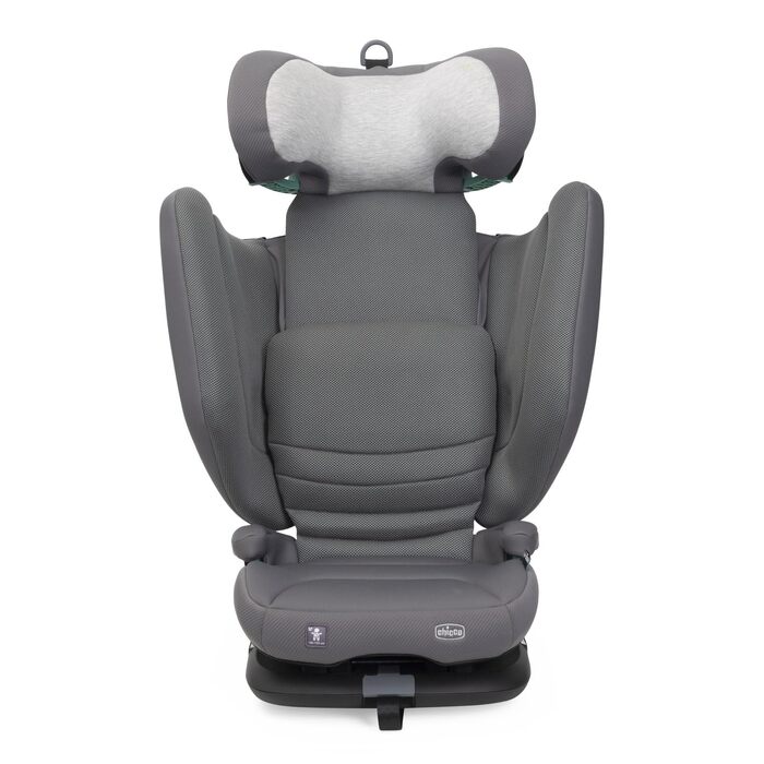 Дитяче автокрісло Chicco Fold&Go S i-Size (100-150 см) група 2/3, з Isofix, складане, сіре (Glam Grey)