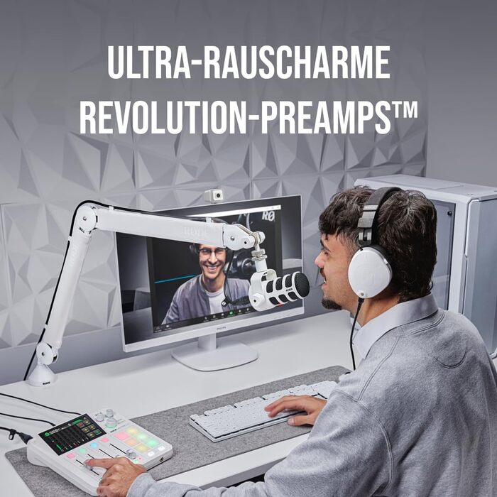 RØDE RØDECaster Duo: Комплект для подкастів, стрімінгу та музичного продакшну (Blanche)