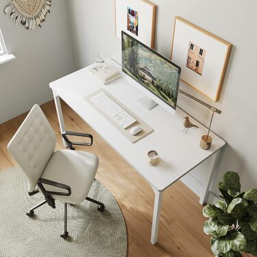Комп'ютерний стіл CubiCubi 80x40 см, індустріальний дизайн, для дому та офісу, коричневий, письмовий стіл для робочого місця