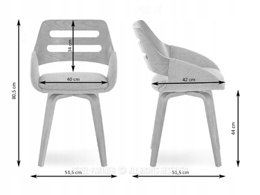 Стілець Mebel-Partner, тканина, бежевий, 1 шт.