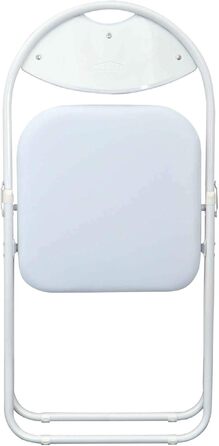 Складані офісні стільці Harbour Housewares з м'якою оббивкою, білі (набір 2 шт.)