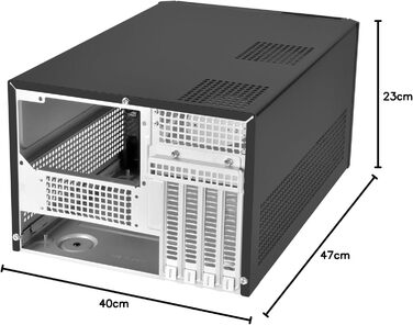Комп'ютерний корпус SilverStone SST-SG11B Sugo Micro ATX Cube, чорний