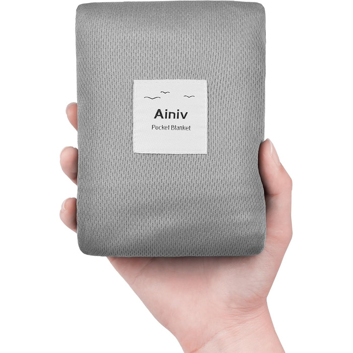 Компактний пляжний килимок Ainiv Mini — ультралегка водонепроникна підстилка для пікніка, кемпінгу та подорожей, пісковідштовхуюча, 200 x 210 см, сіра