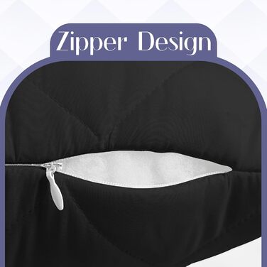 Подушка для вагітних та сну Utopia Bedding, анатомічна подушка для підтримки тіла та сну на боці, м'який поліестер (40x145 см, чорна)